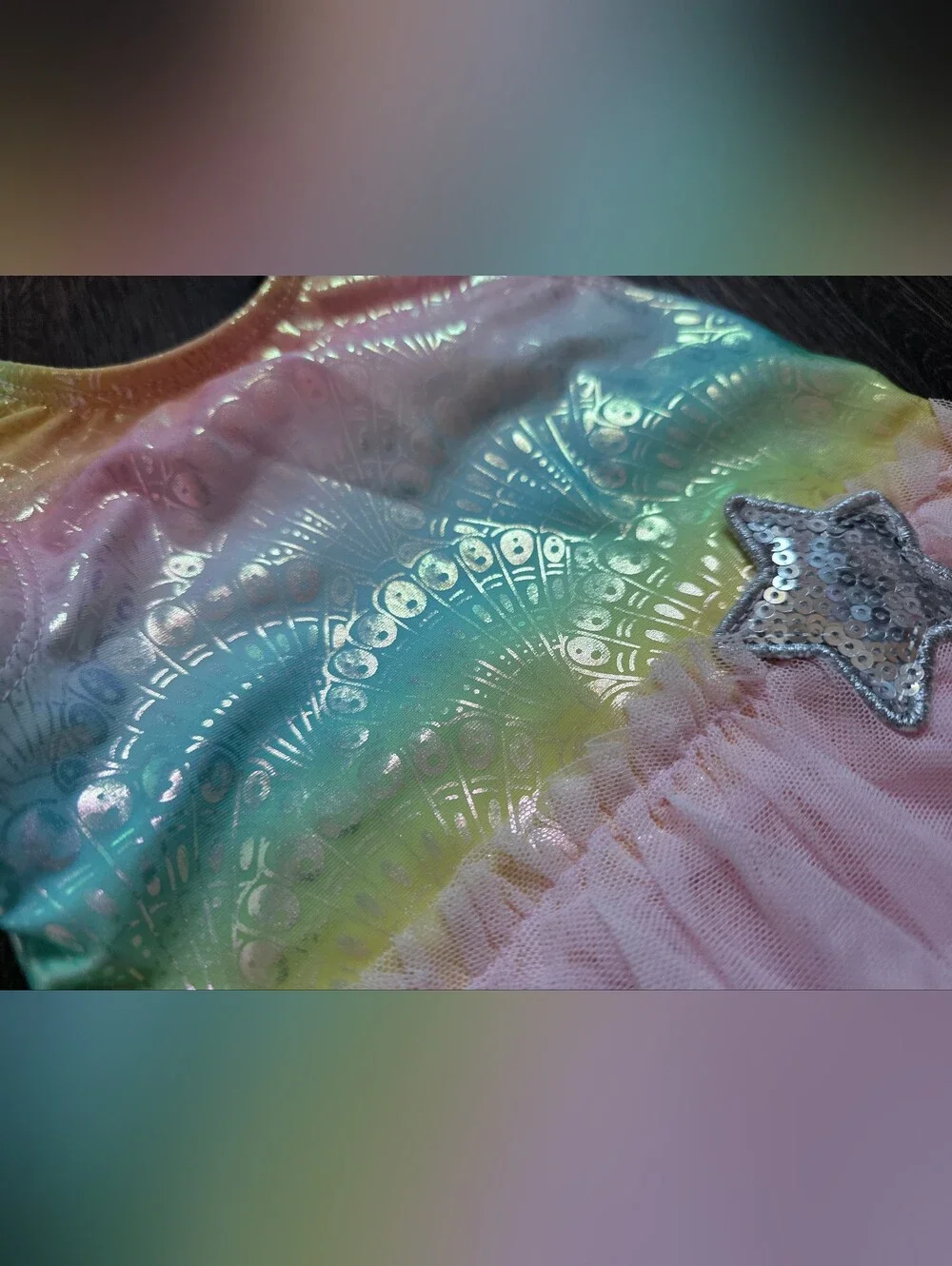 Penelope Mack pastel rainbow ruffle tutu one-piece swimsuit